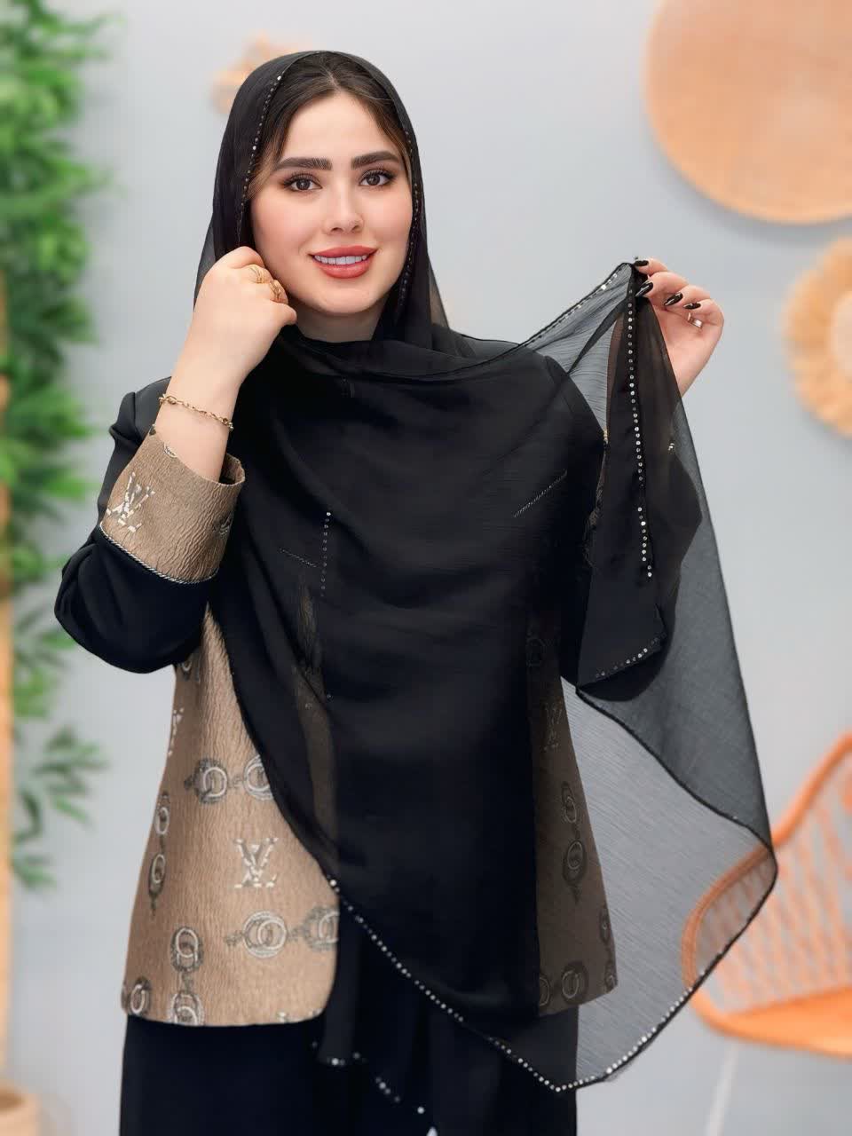 3142-شال حریر ابریشم(ویژه محرم)