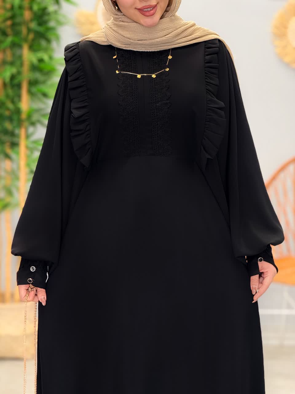 3145-عبایی مزونی نورا(ویژه محرم)