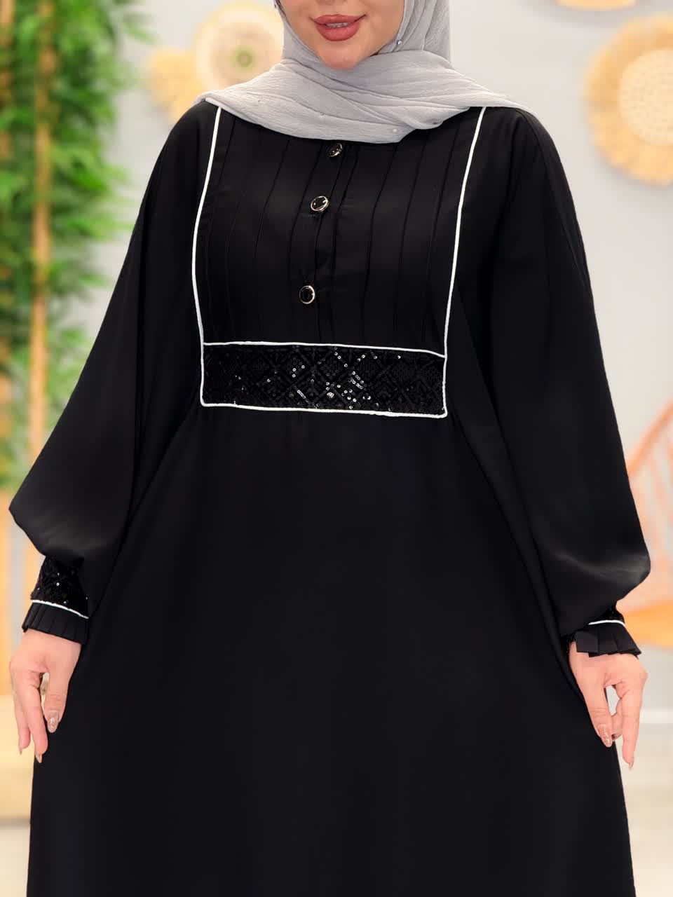 3146-عبایی مزونی محیا (ویژه محرم)