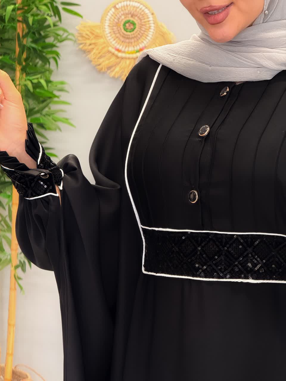 3146-عبایی مزونی محیا (ویژه محرم)