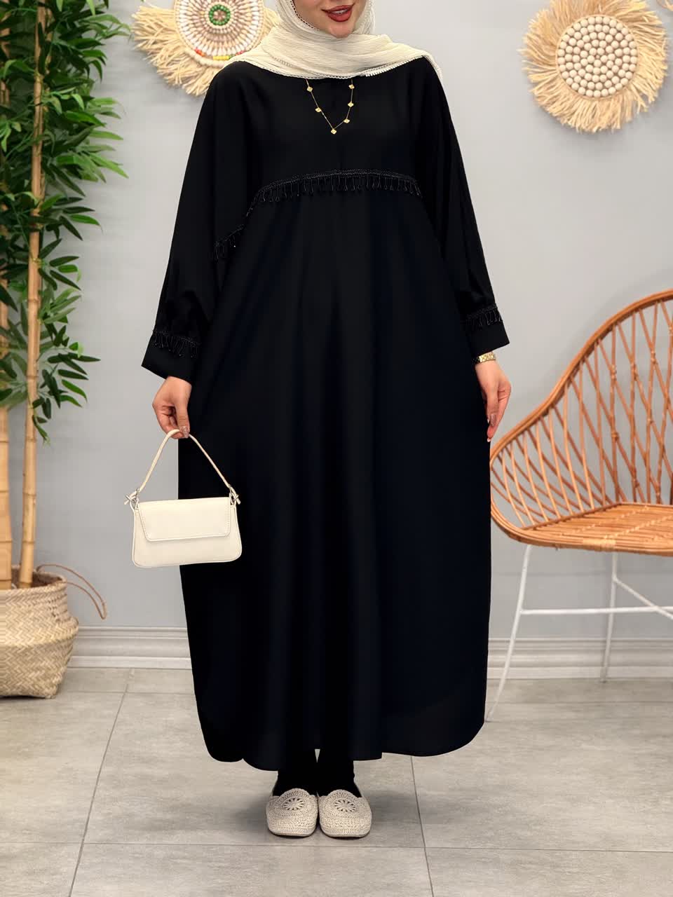 3147-عبایی مزونی آرام(ویژه محرم)