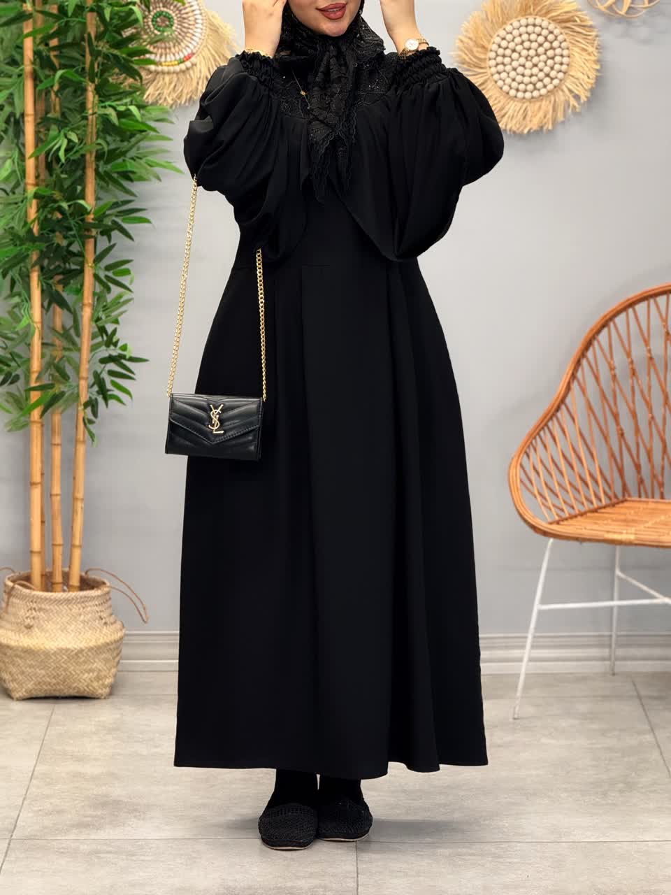 3152-عبایی مزونی راحیل(ویژه محرم)