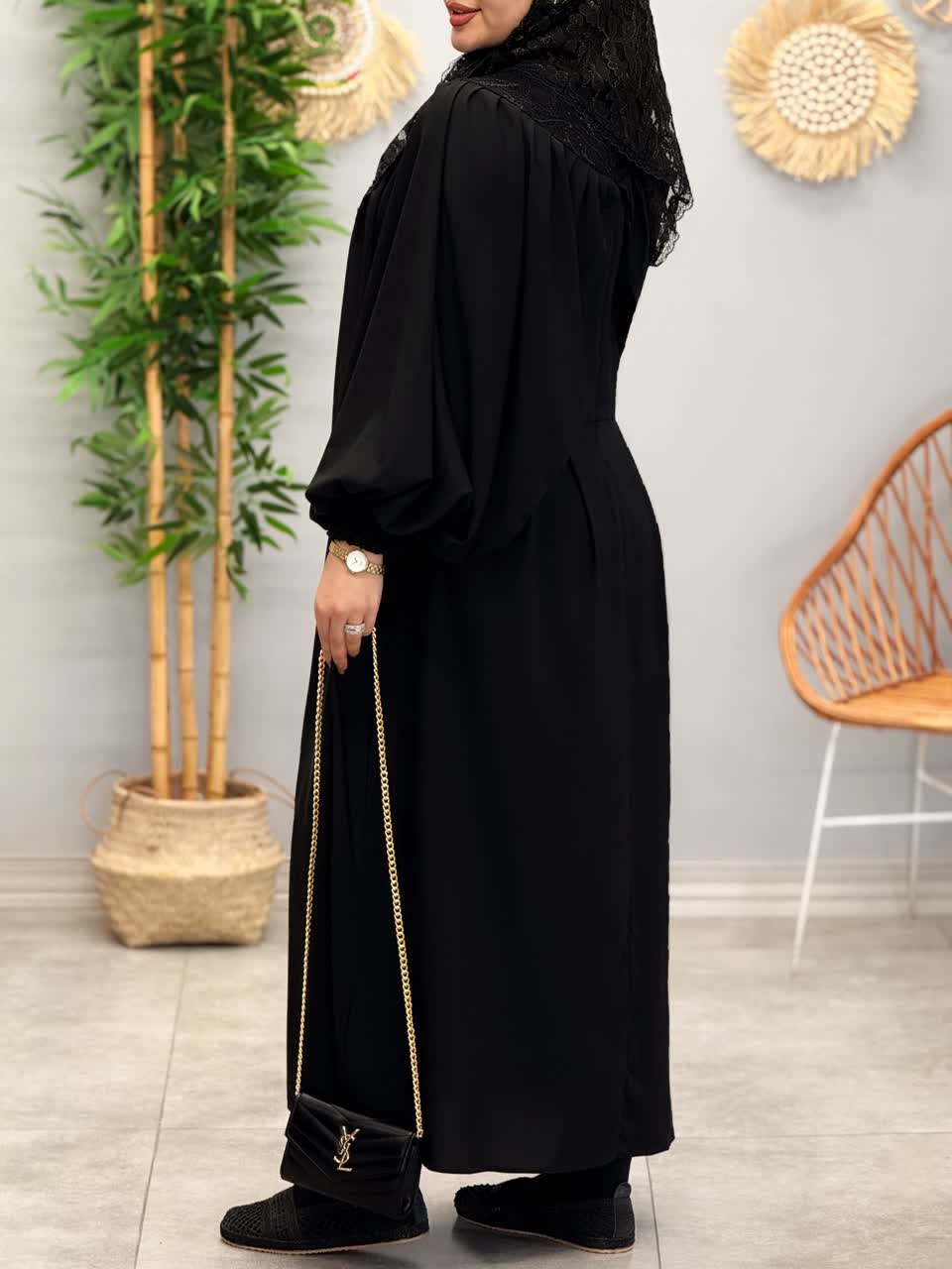 3152-عبایی مزونی راحیل(ویژه محرم)