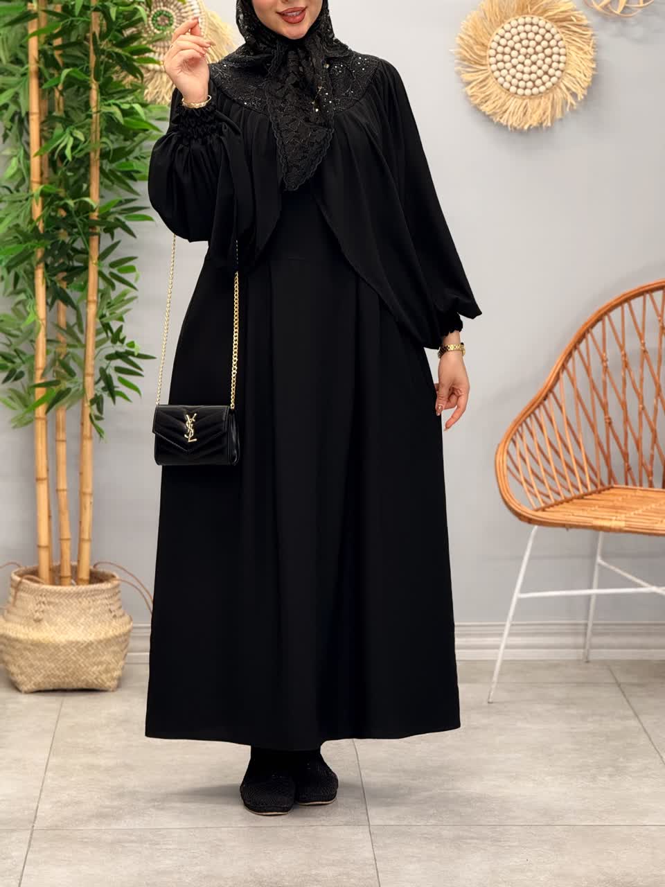 3152-عبایی مزونی راحیل(ویژه محرم)