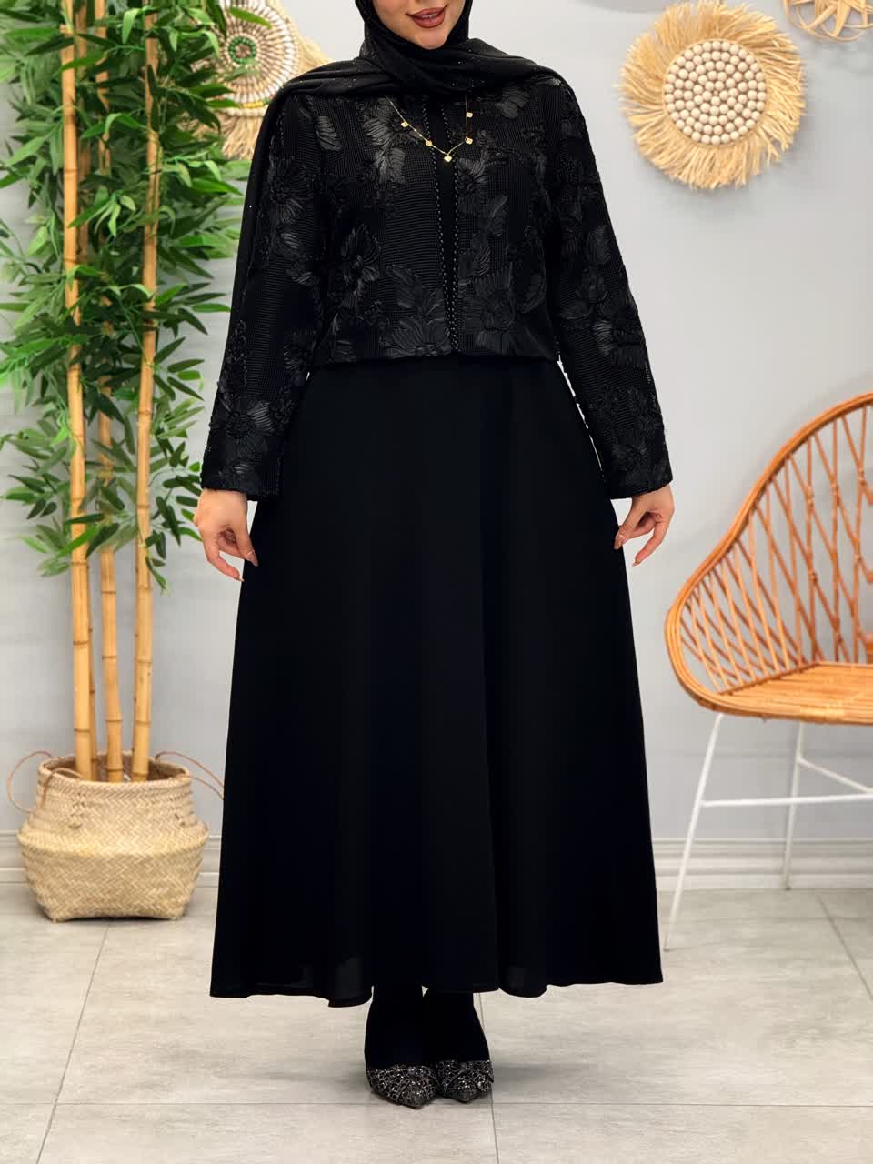 3153-کت و سارافون مزونی افسون(ویژه محرم)