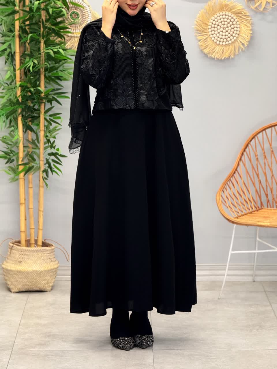 3153-کت و سارافون مزونی افسون(ویژه محرم)