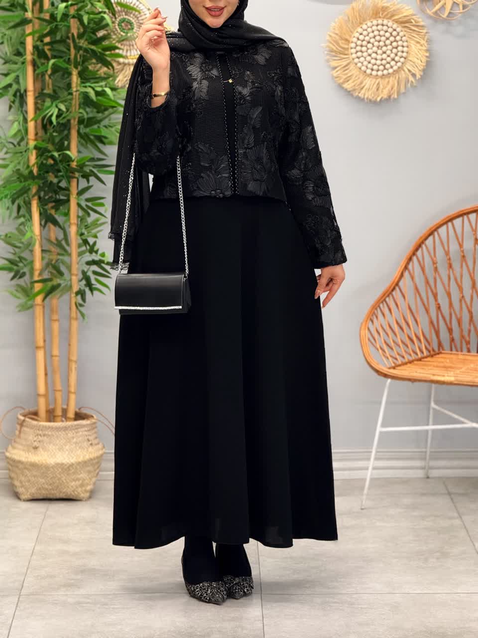 3153-کت و سارافون مزونی افسون(ویژه محرم)