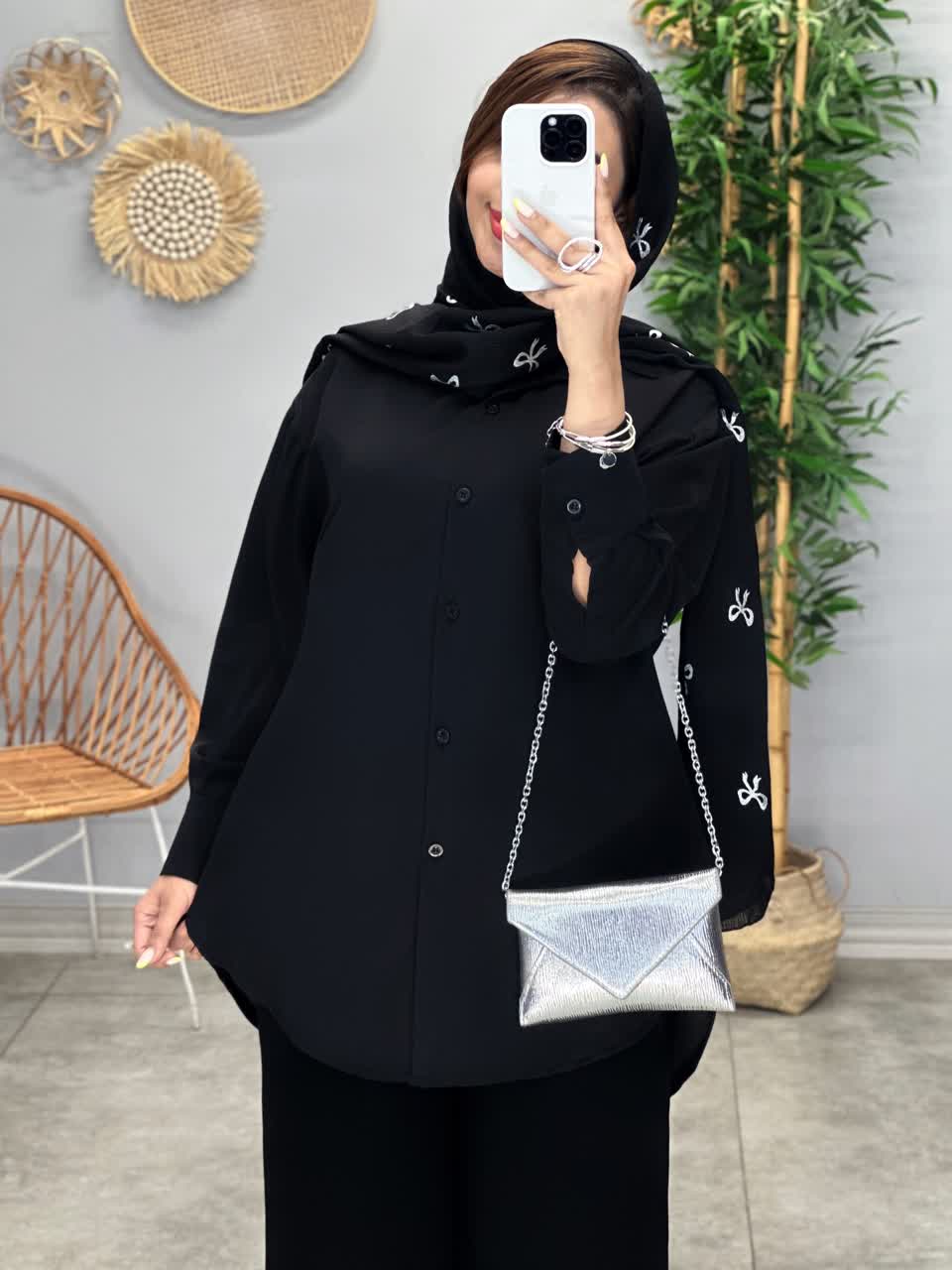 3158-شومیز الیزه کارن(ویژه محرم)