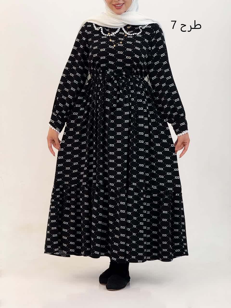 3160-پیراهن مزونی تابان(ویژه محرم)