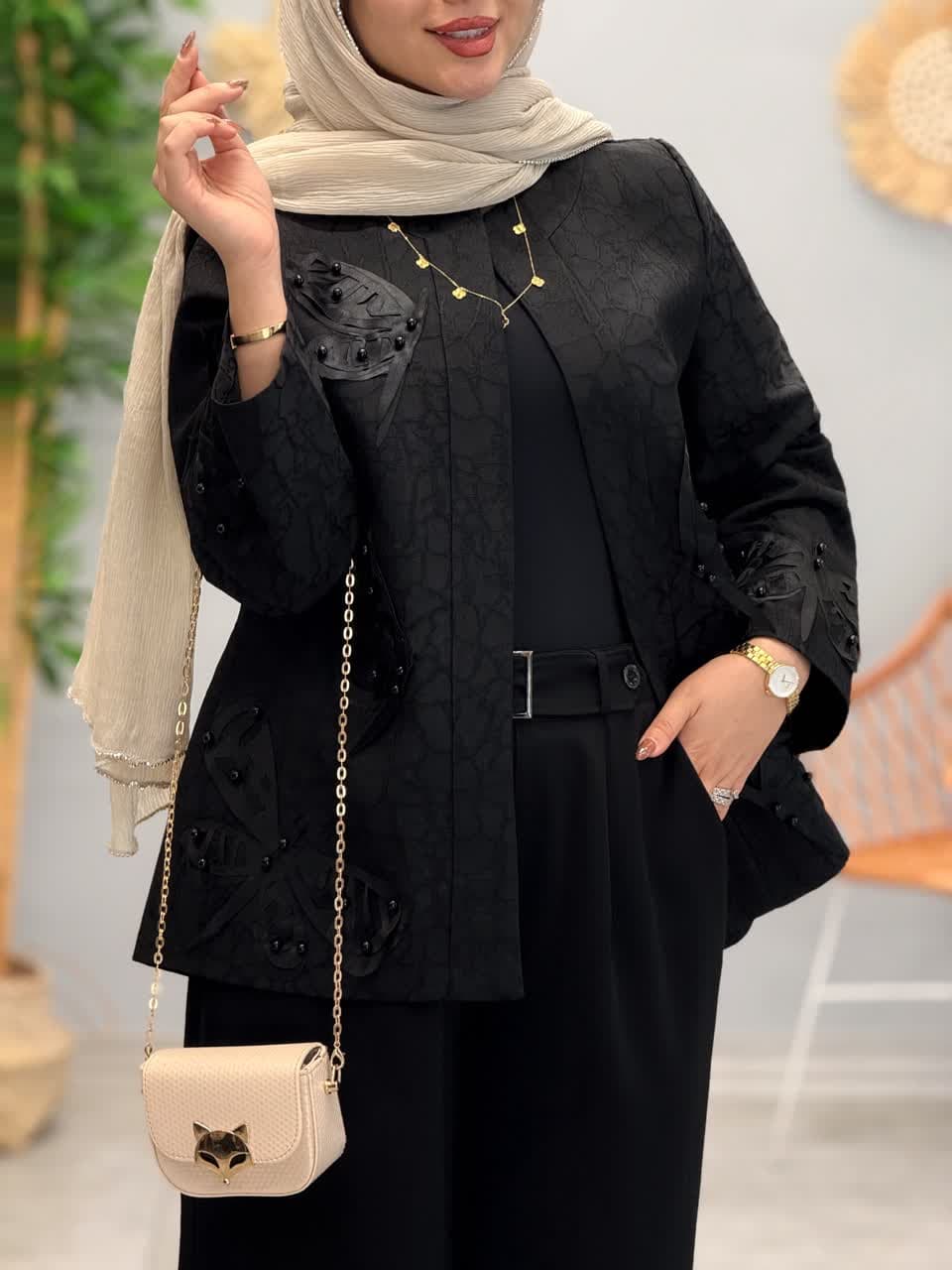 3180-کت ژاکارد هانی