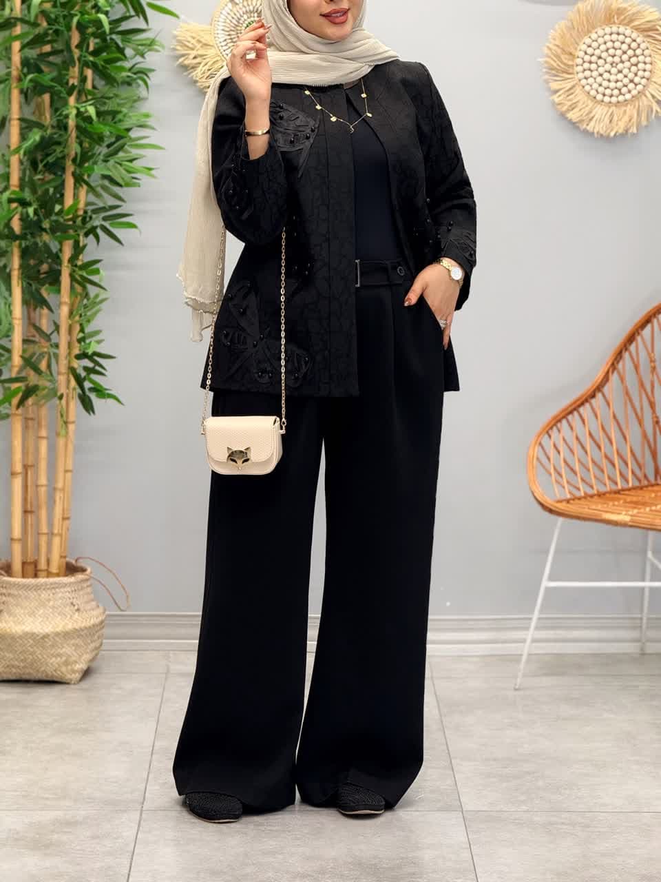 3180-کت ژاکارد هانی