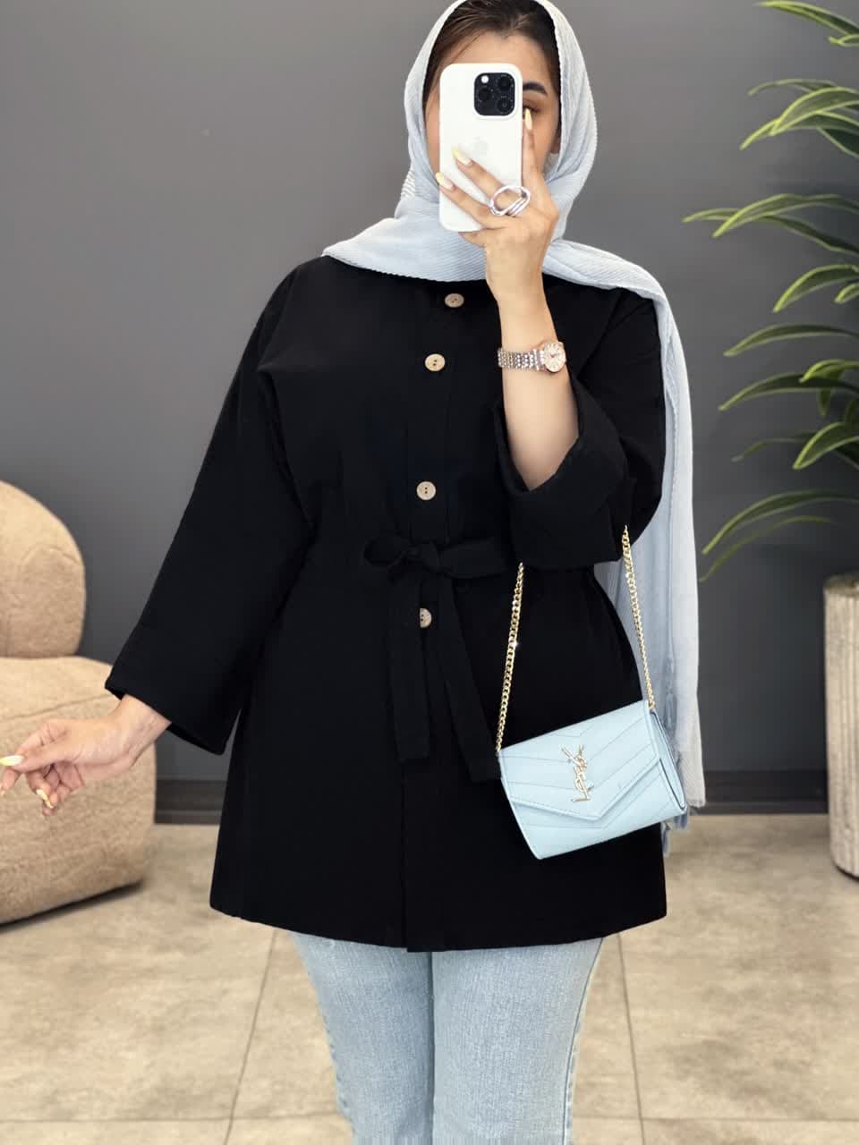 3183-مانتو اسپرت نغمه(ویژه محرم)