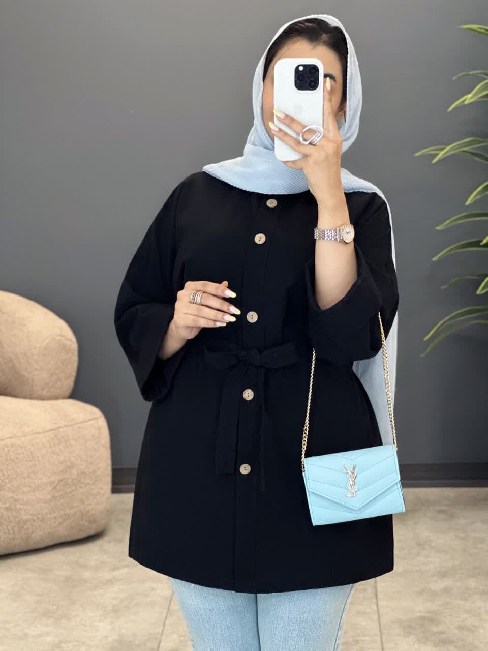 3183-مانتو اسپرت نغمه(ویژه محرم)