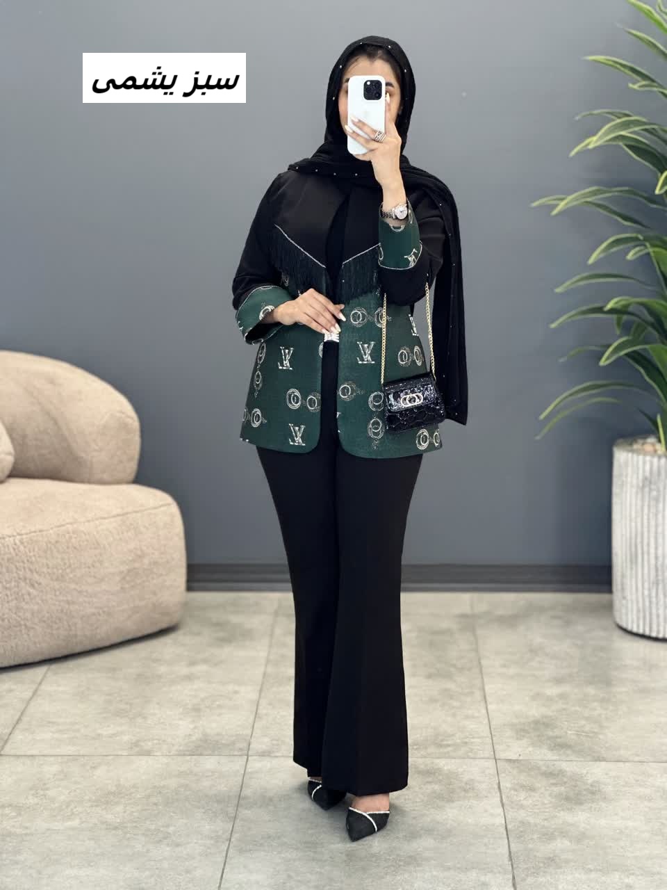 1182-کت ترکیبی ژاکارد