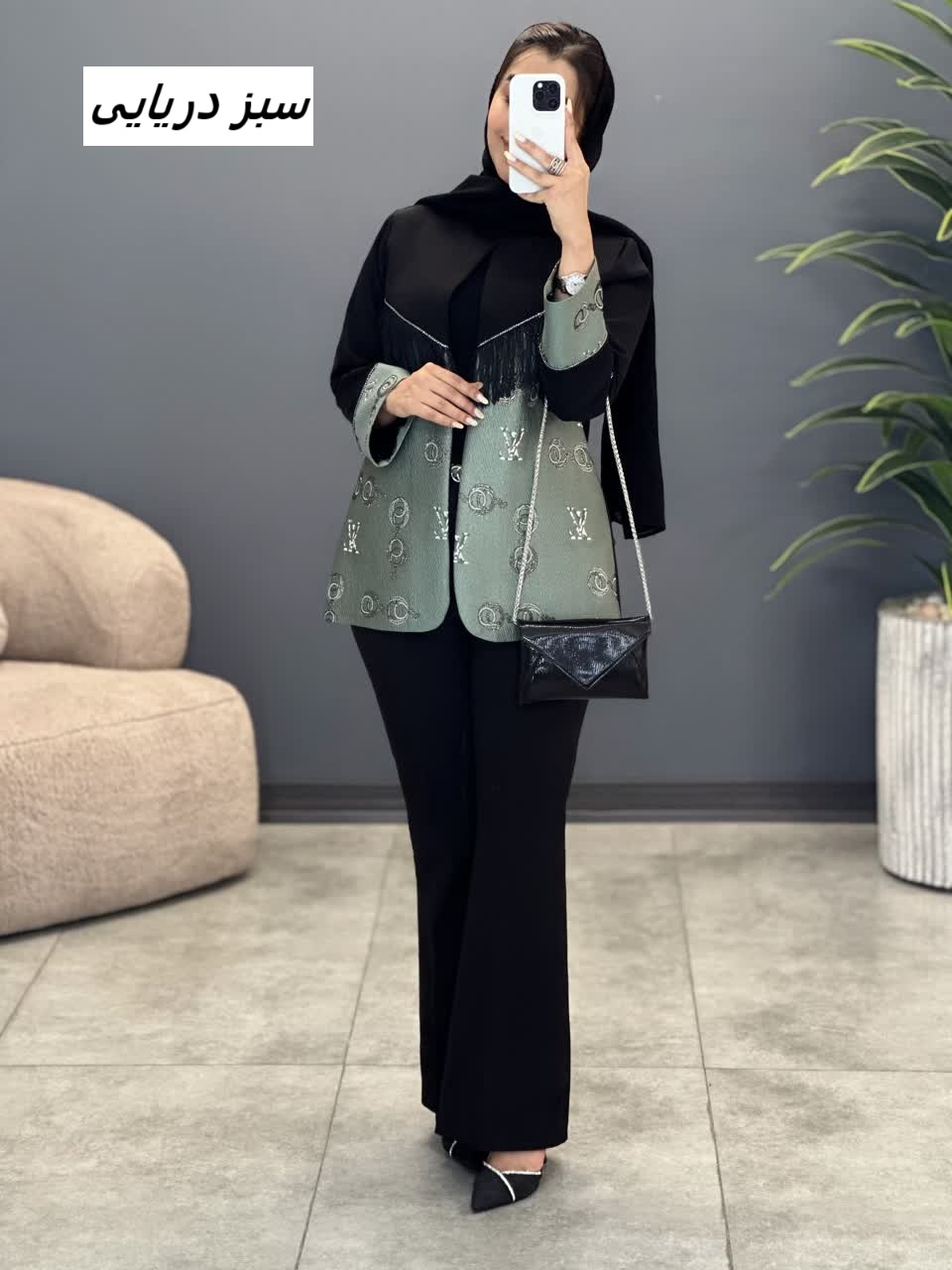 1182-کت ترکیبی ژاکارد