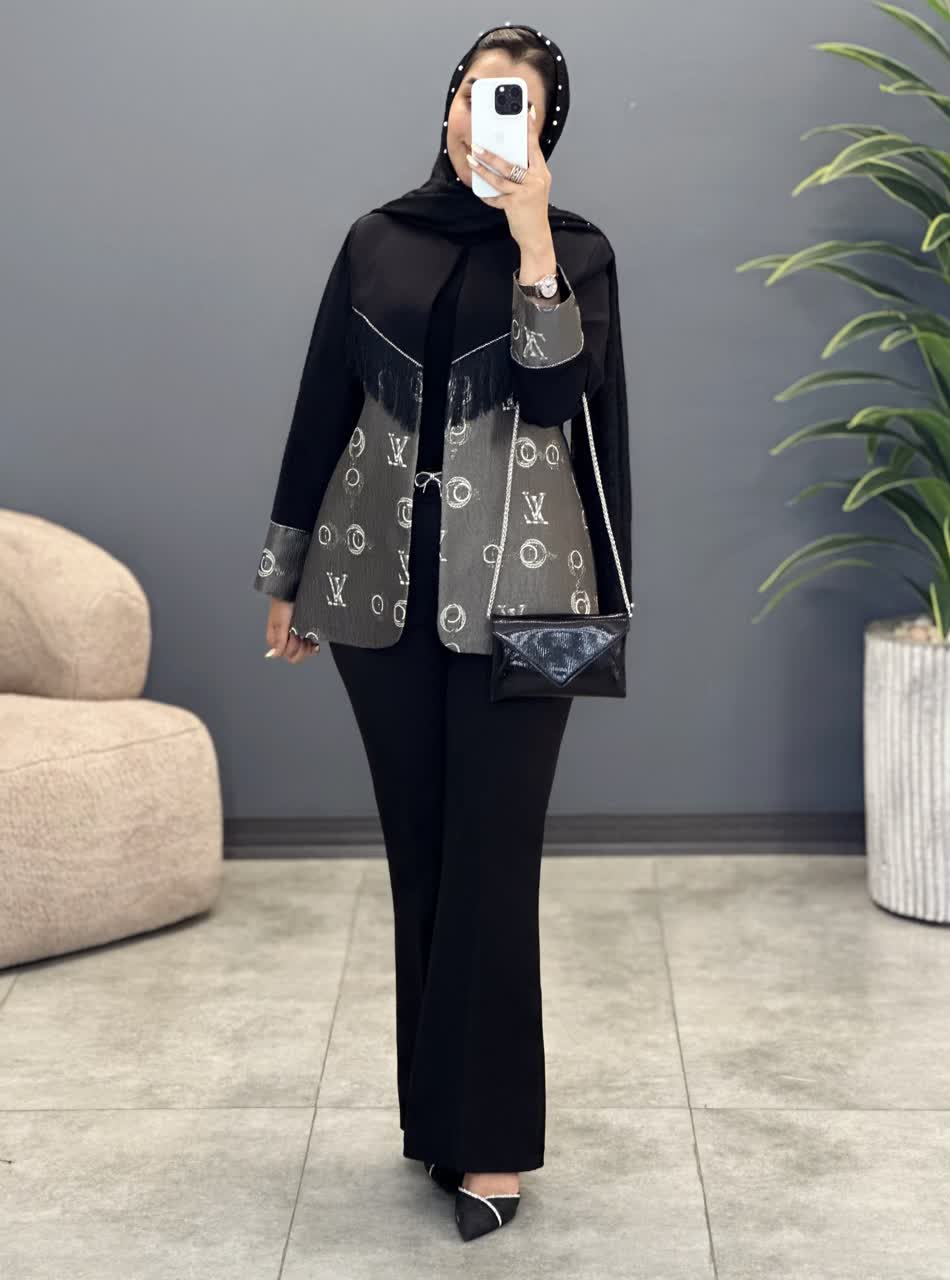 1182-کت ترکیبی ژاکارد