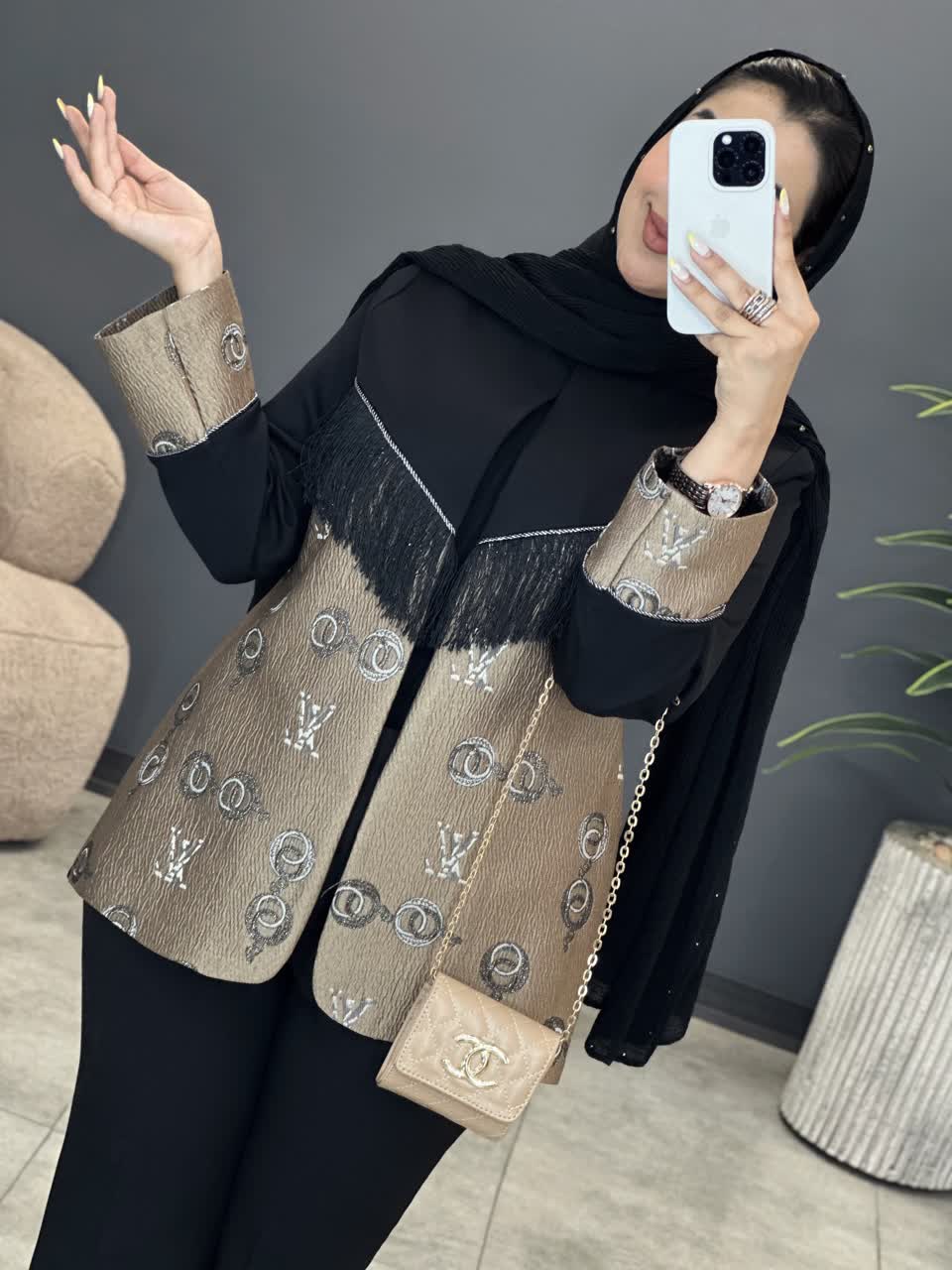 1182-کت ترکیبی ژاکارد