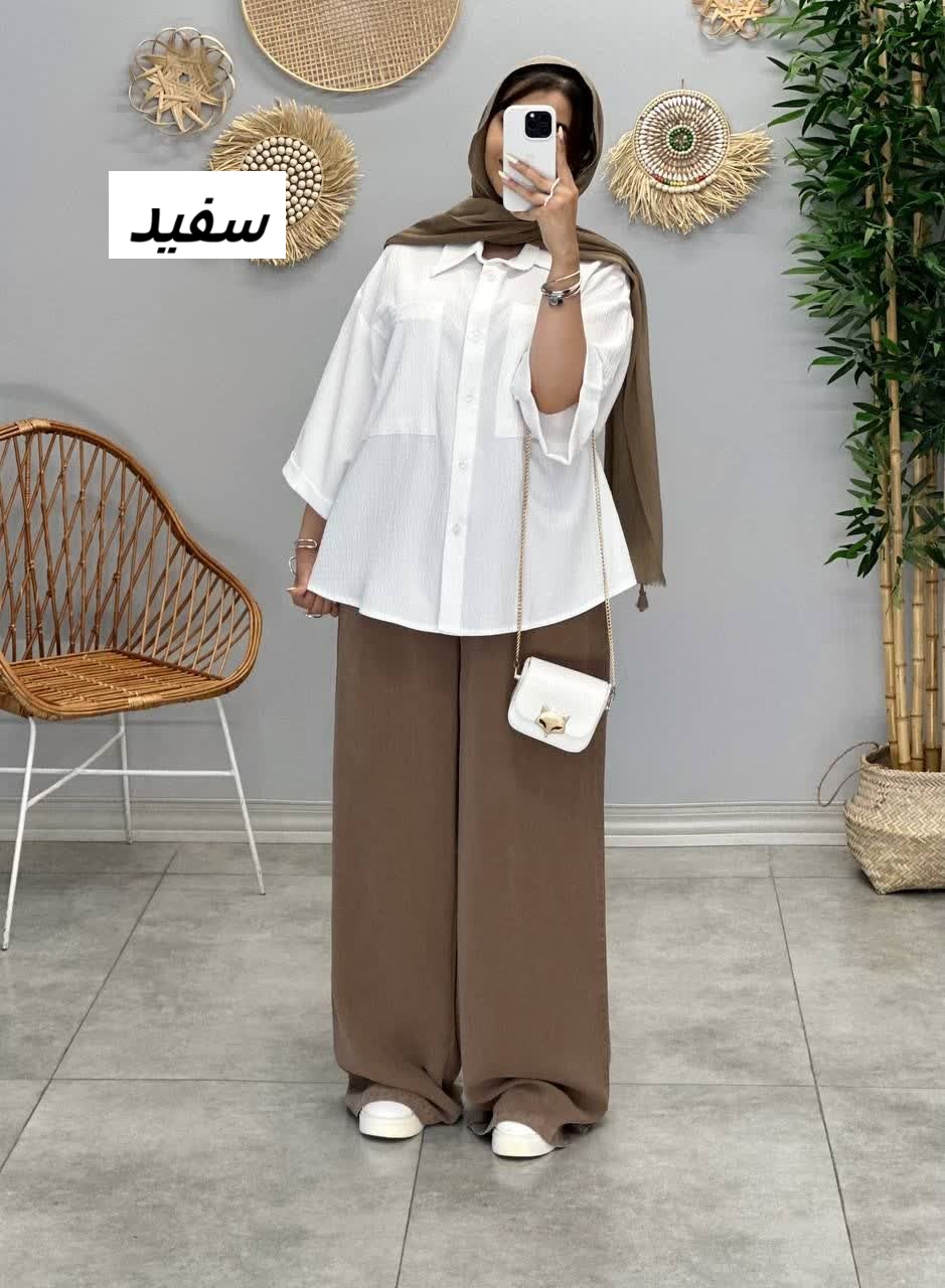 3197 - شومیز اطلس دو جیب