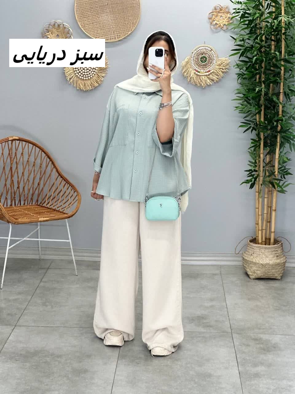 3197 - شومیز اطلس دو جیب