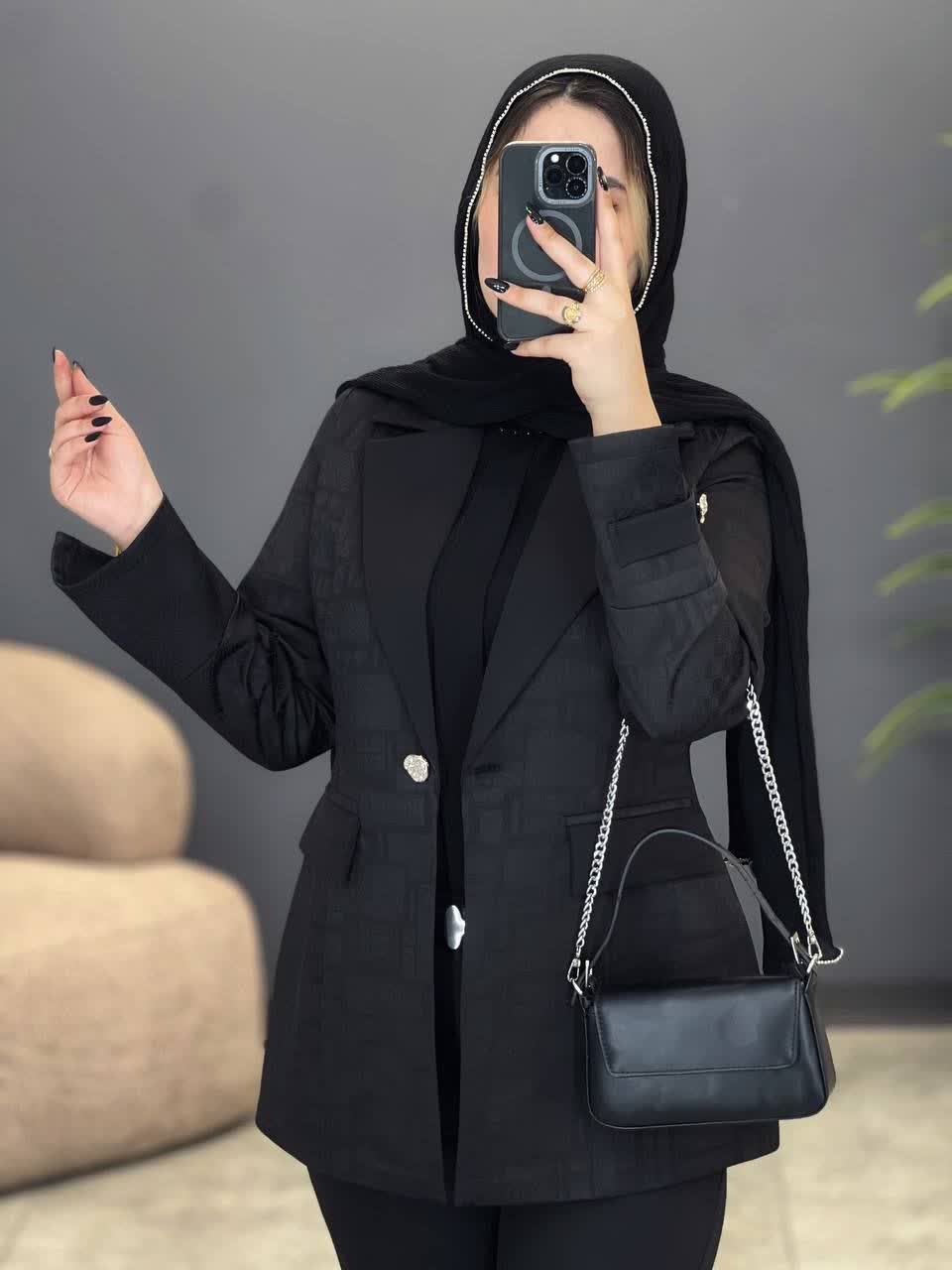 3198 - کت و شلوار آستین دکمه