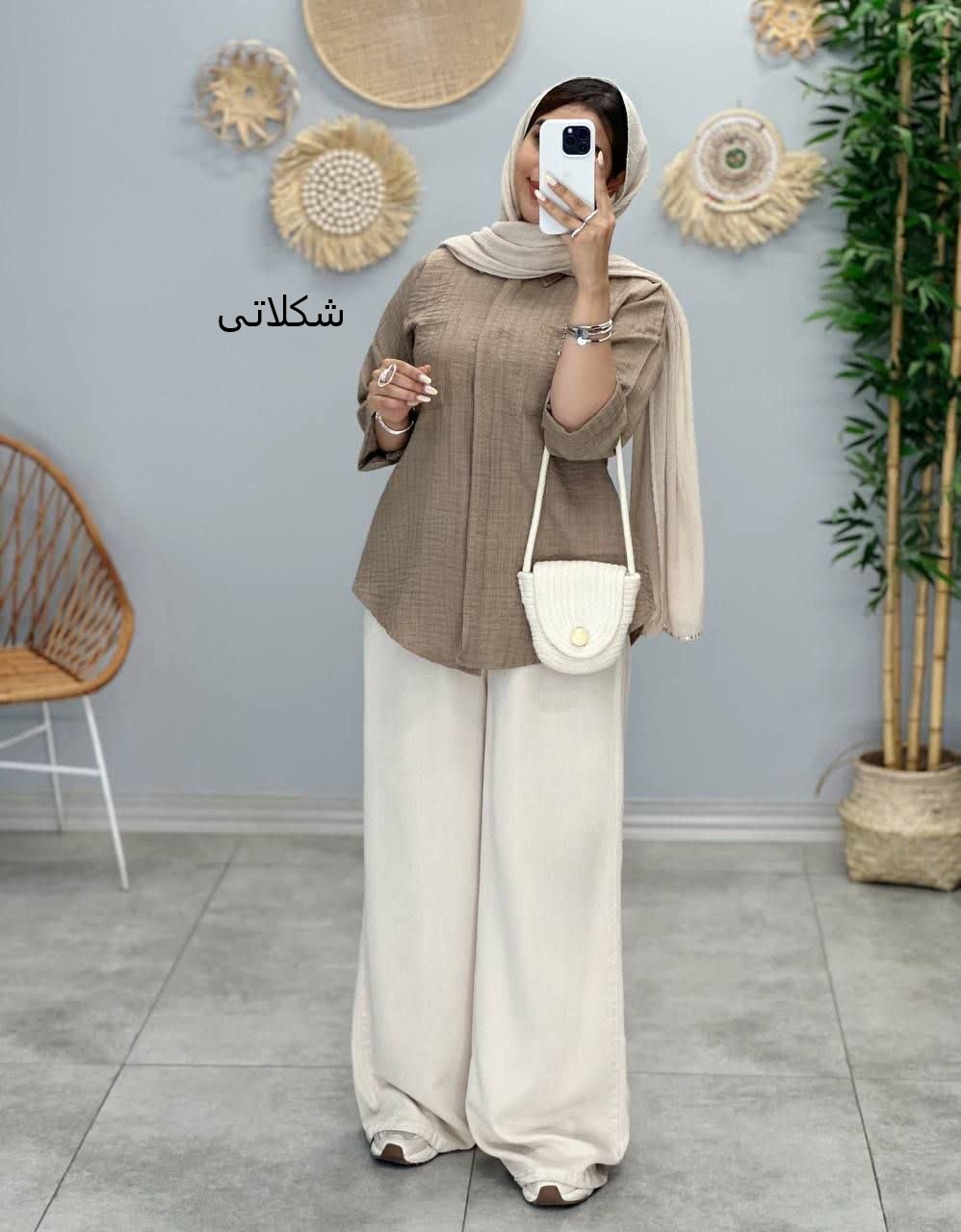 3218-شومیز پشت دکمه