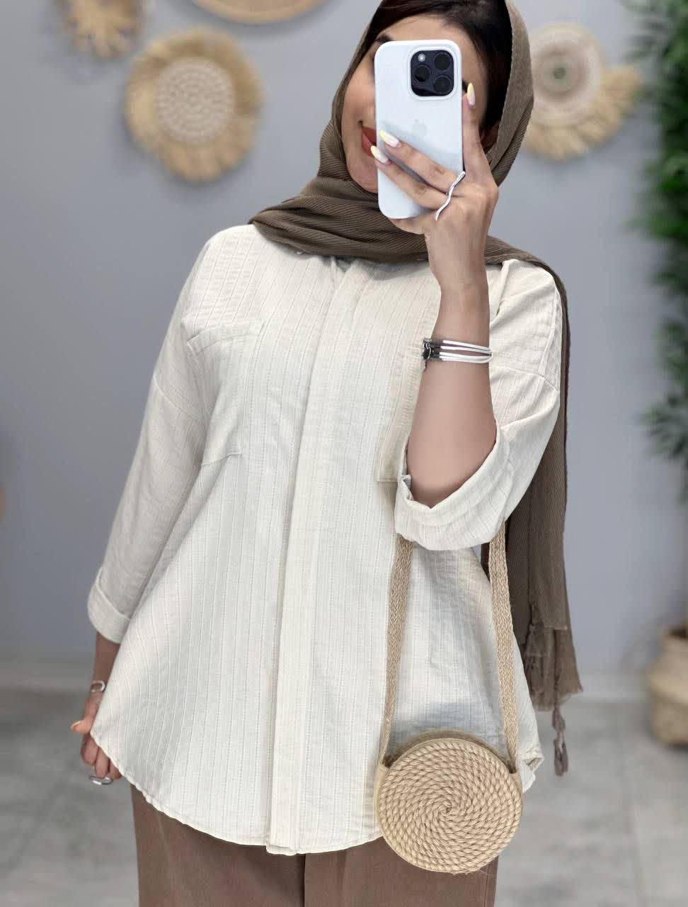 3218-شومیز پشت دکمه