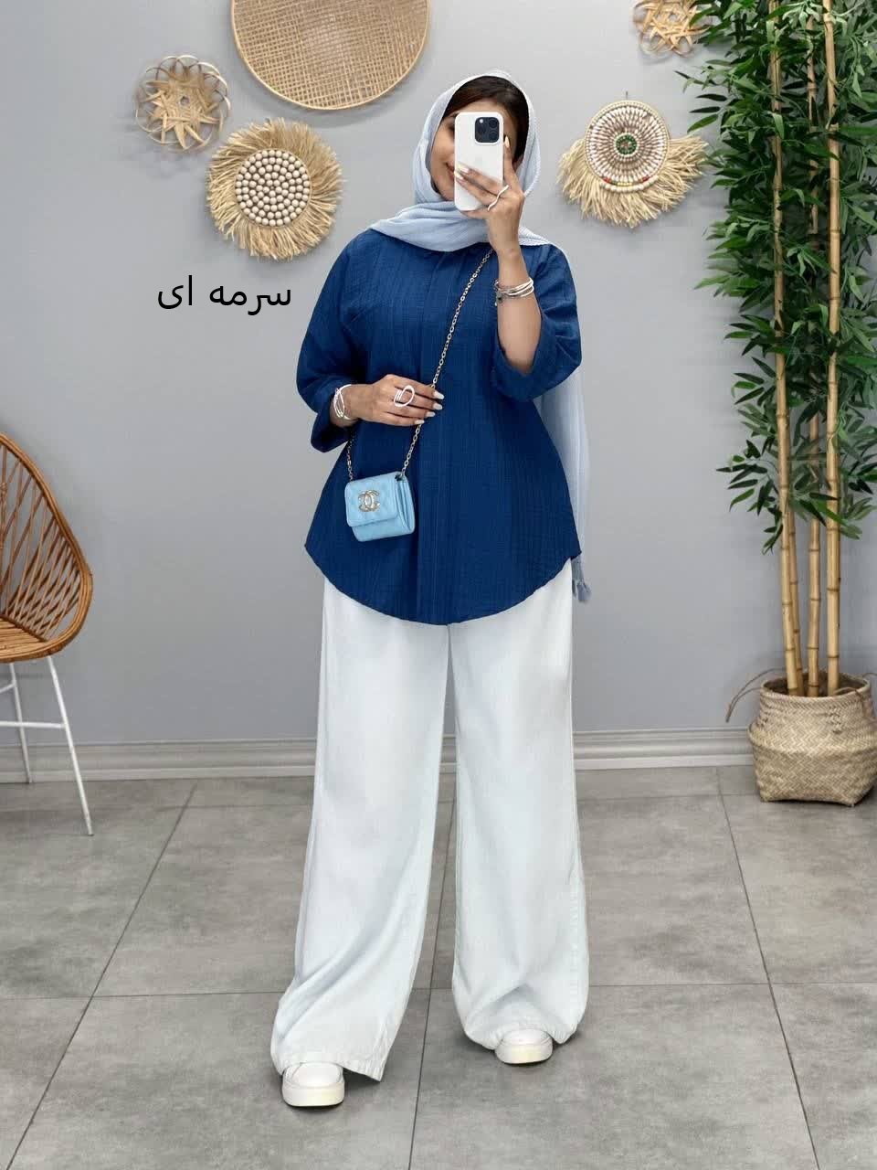 3218-شومیز پشت دکمه