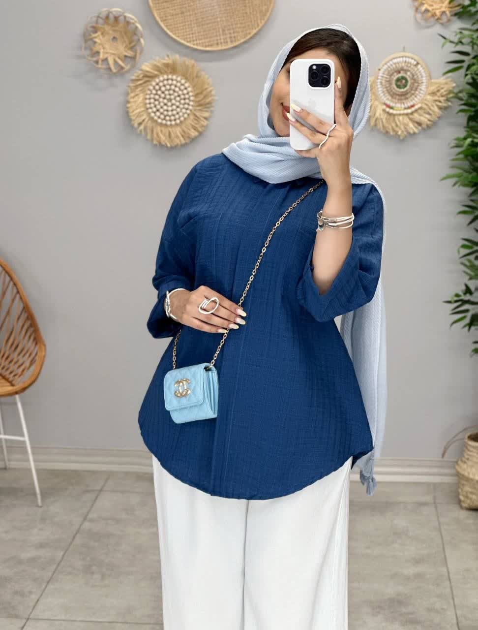 3218-شومیز پشت دکمه