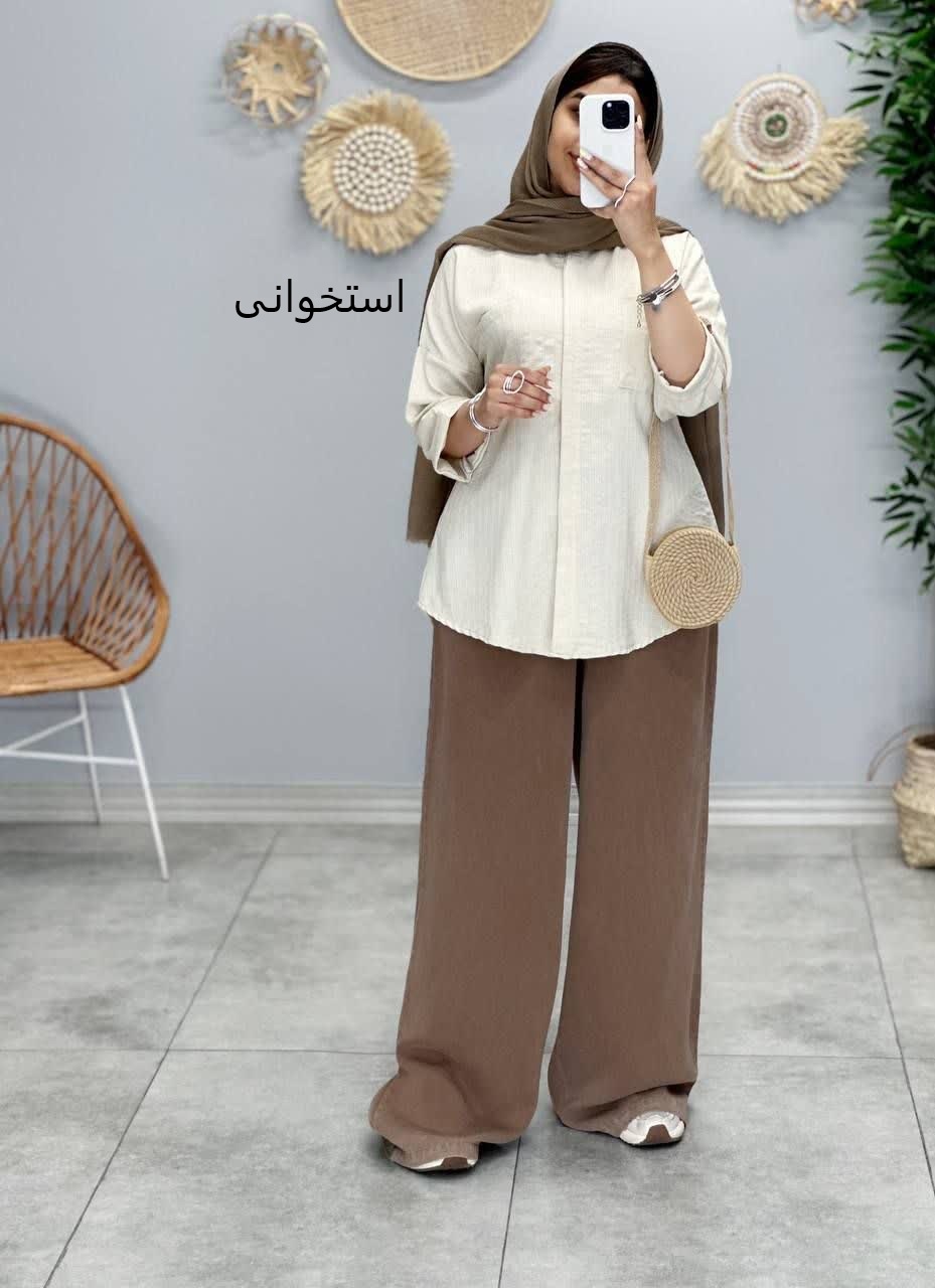 3218-شومیز پشت دکمه