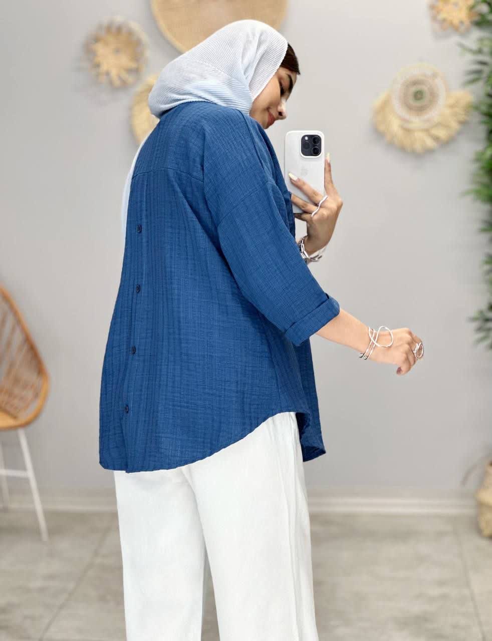 3218-شومیز پشت دکمه