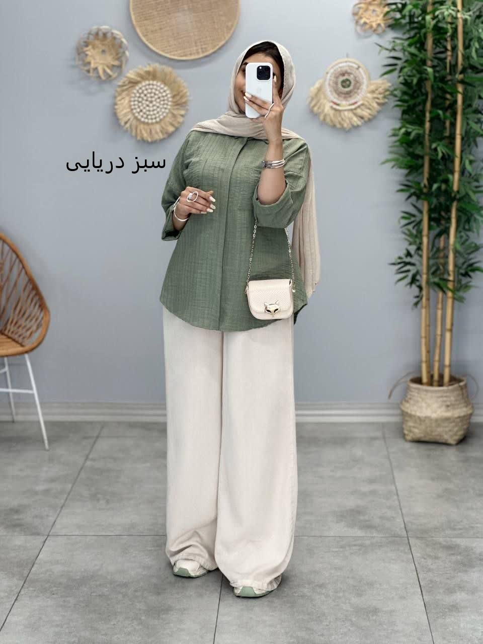 3218-شومیز پشت دکمه