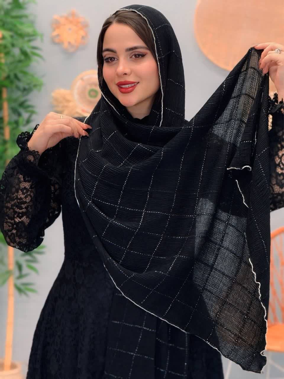 3226-شال مشکی افسون(ویژه محرم)