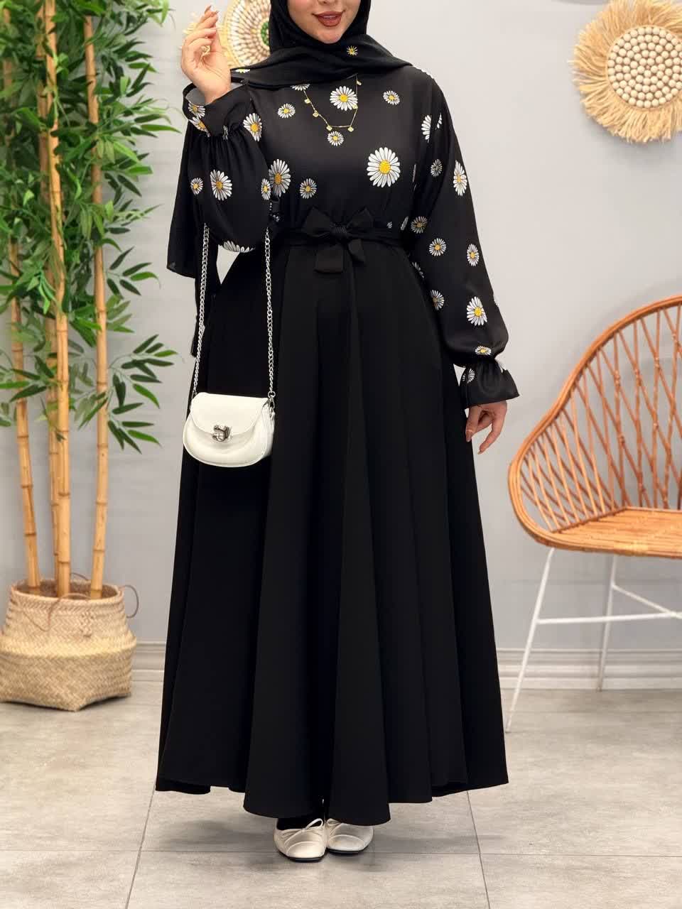 3225-پیراهن مزونی روشنا(ویژه محرم)