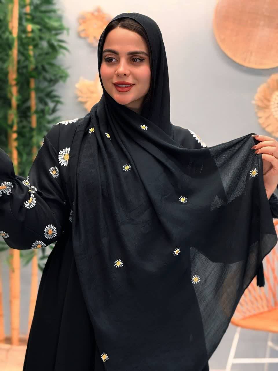 3227-شال بابونه اسلپ(ویژه محرم)