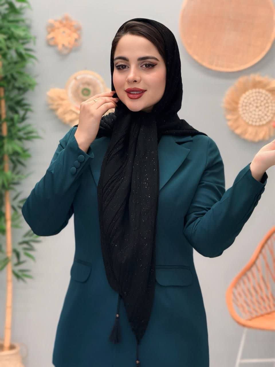 3234-روسری پلیسه شانی(ویژه محرم)