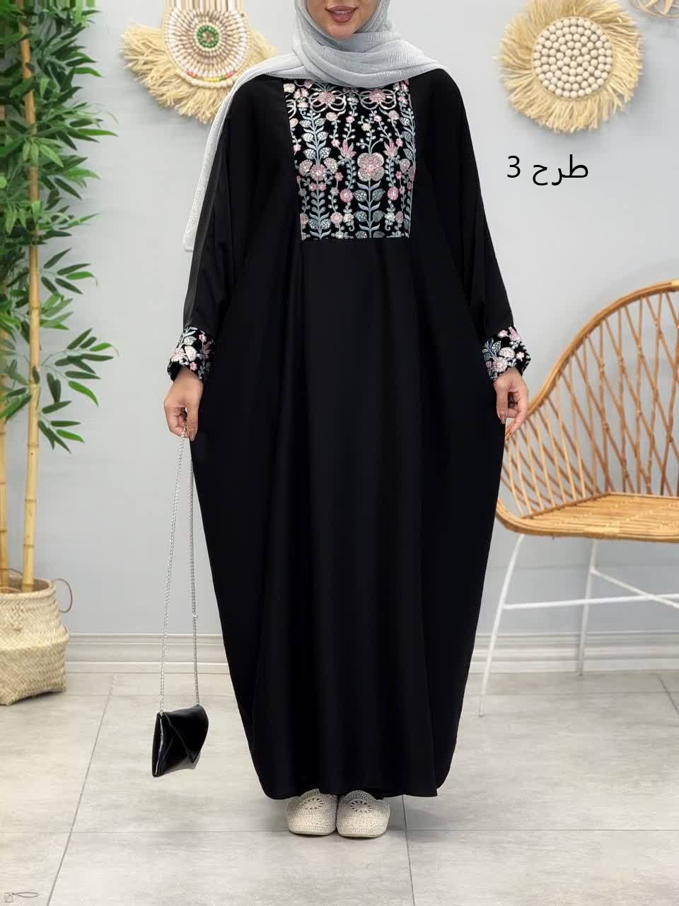 3110-عبایی مزونی یسنا(ویژه محرم)