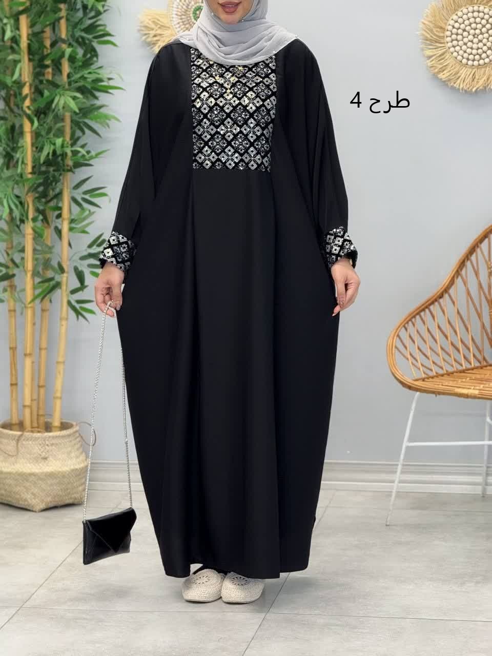 3110-عبایی مزونی یسنا(ویژه محرم)