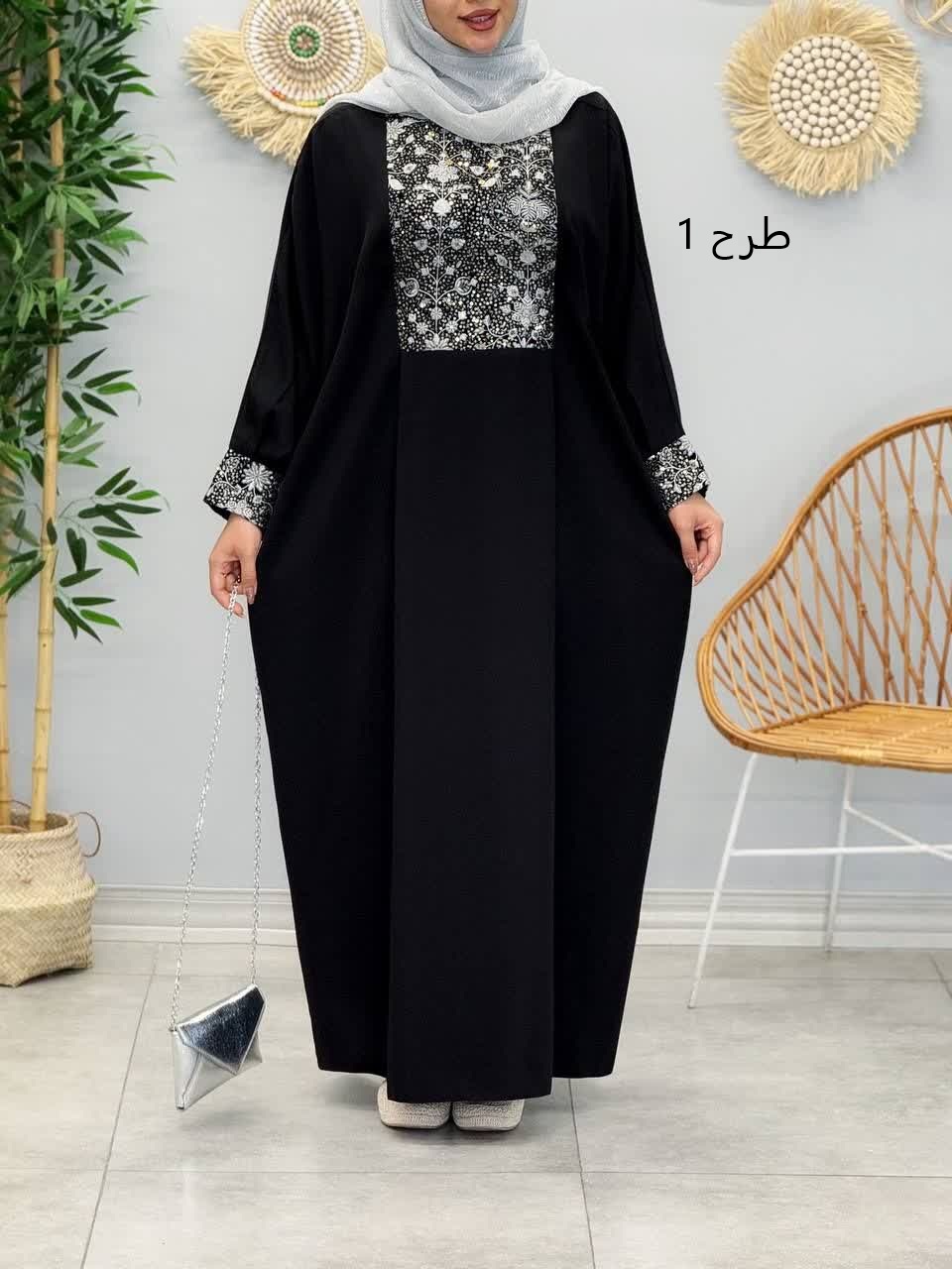 3110-عبایی مزونی یسنا(ویژه محرم)