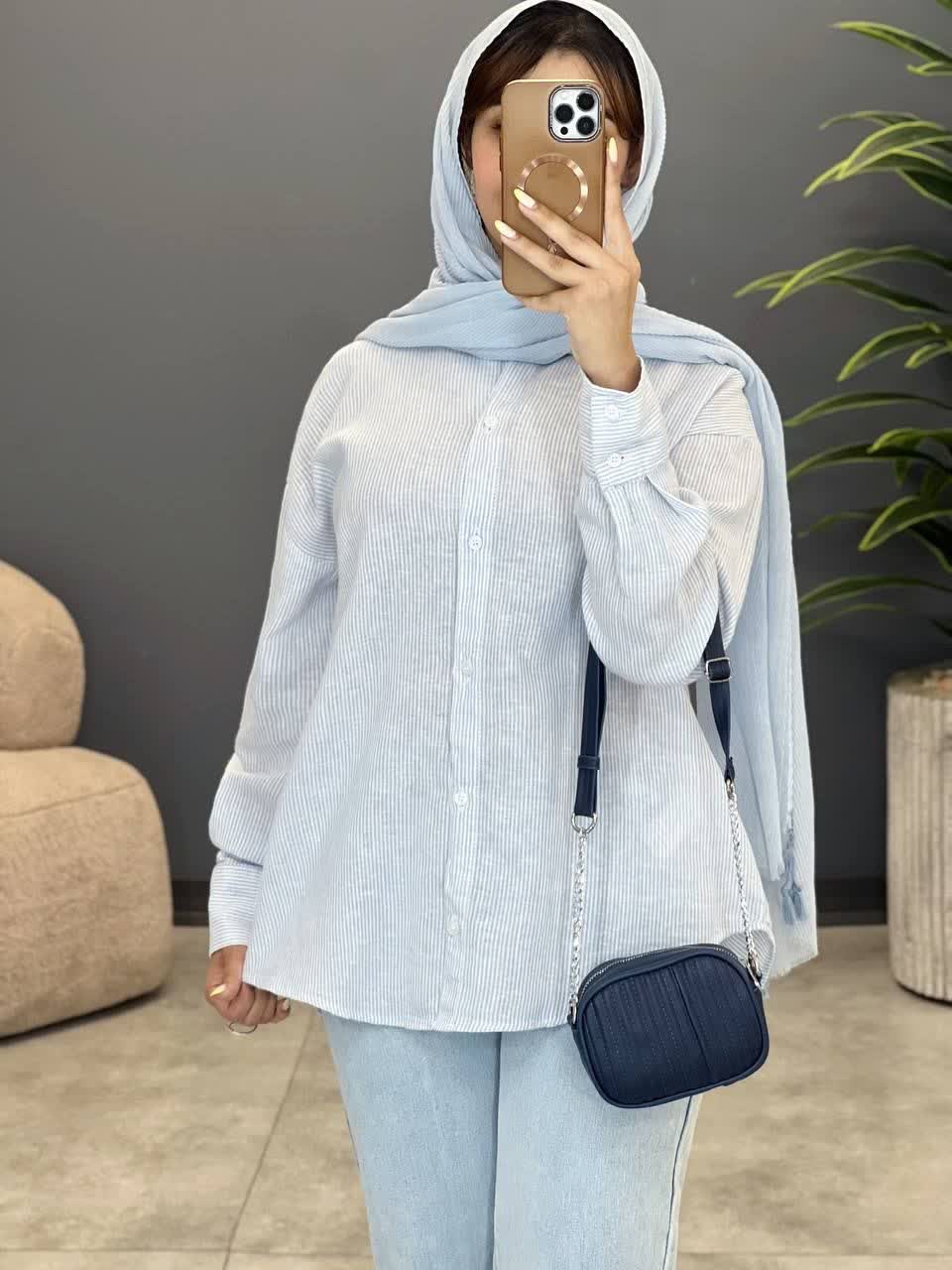 3217-شومیز لینن کد 206878