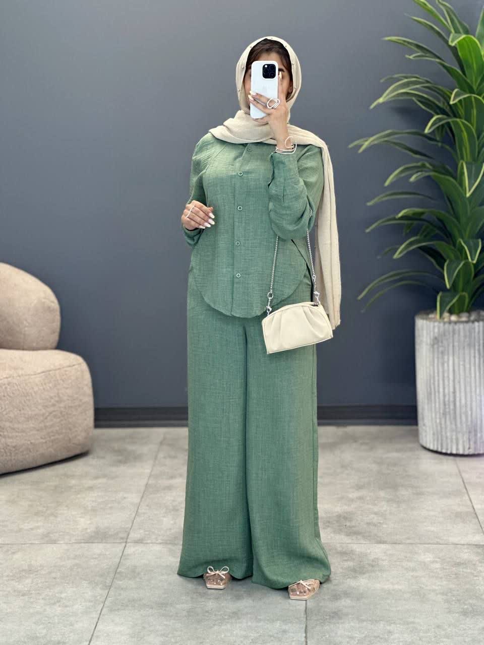 3246-ست شومیز و شلوار نهال