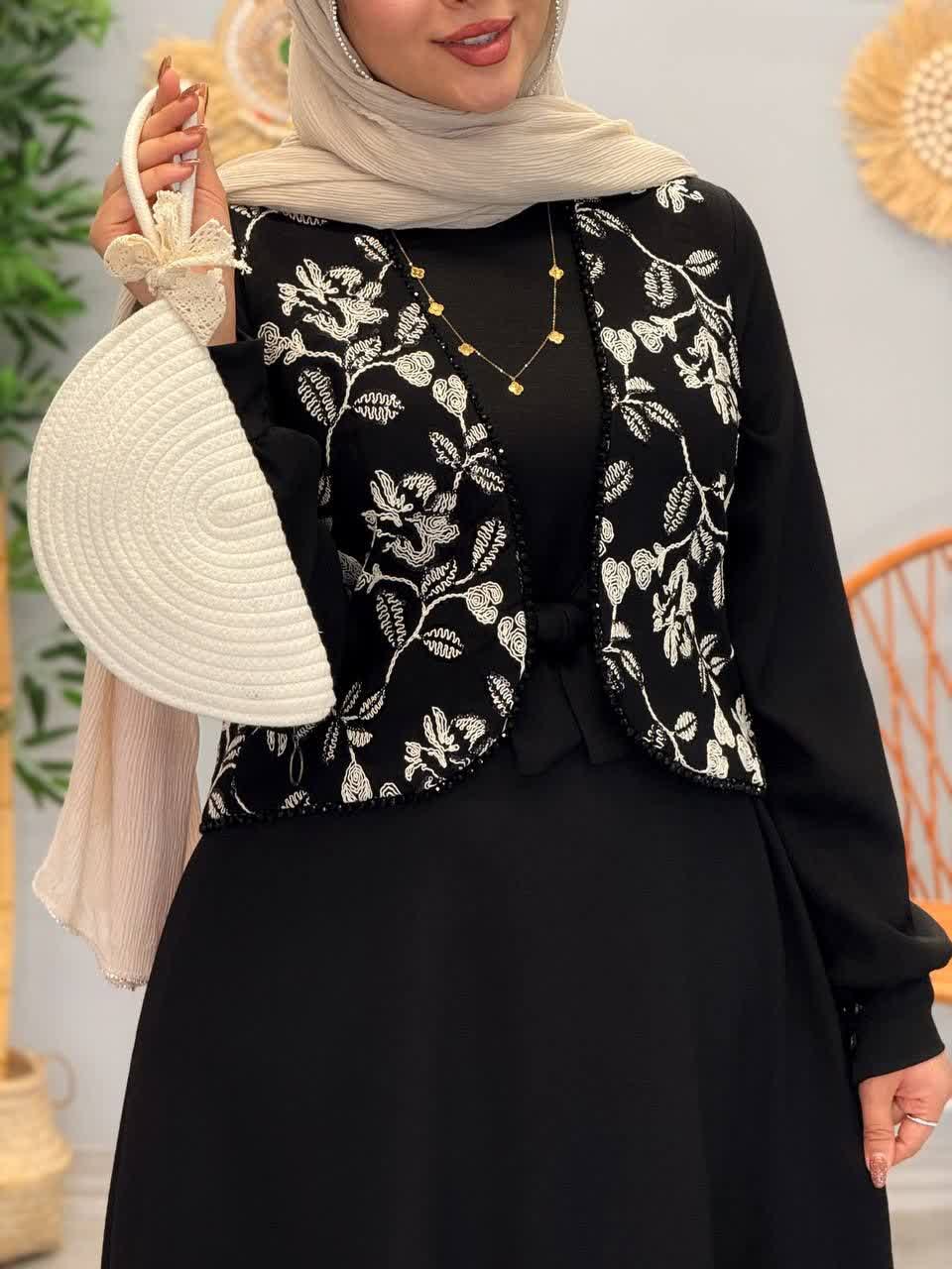 3258-ست جلیقه و پیراهن شهرزاد