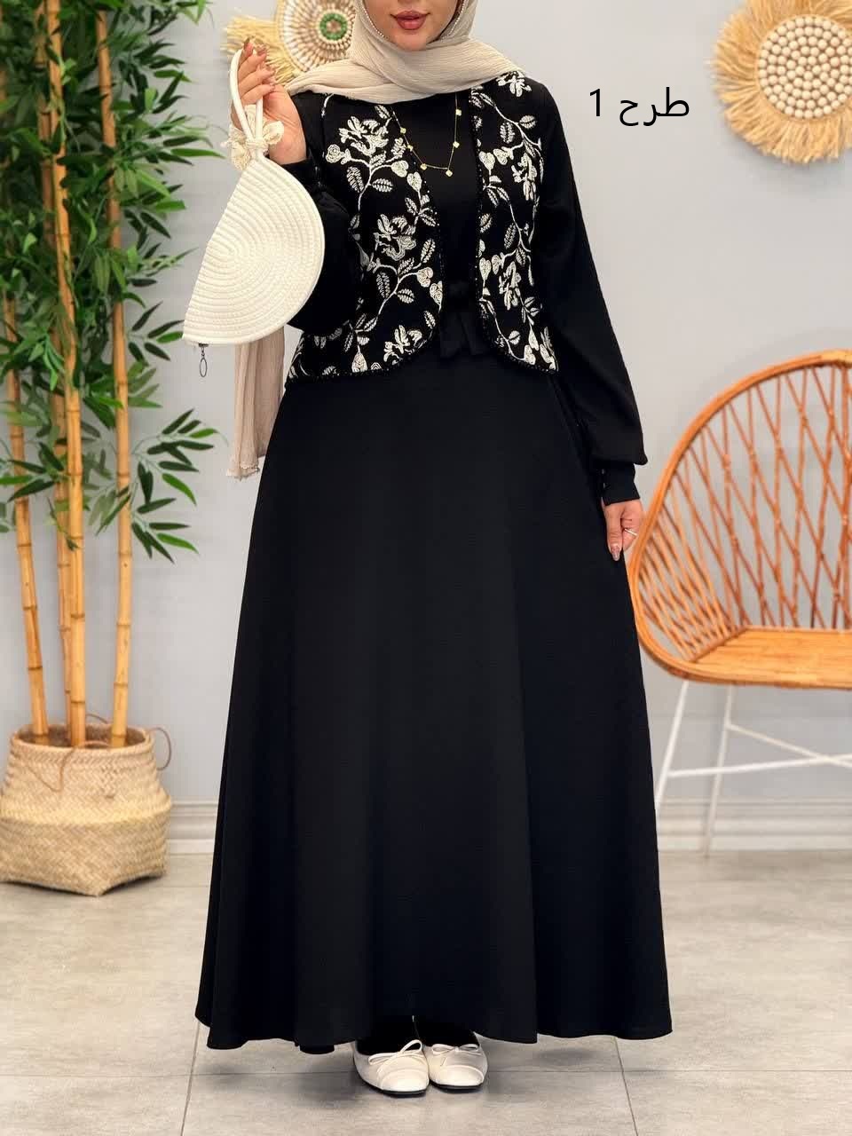 3258-ست جلیقه و پیراهن شهرزاد