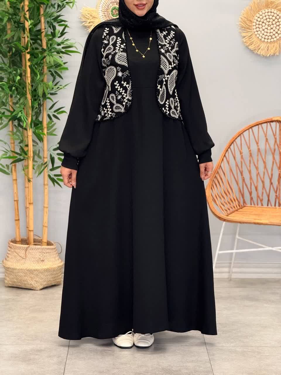 3258-ست جلیقه و پیراهن شهرزاد