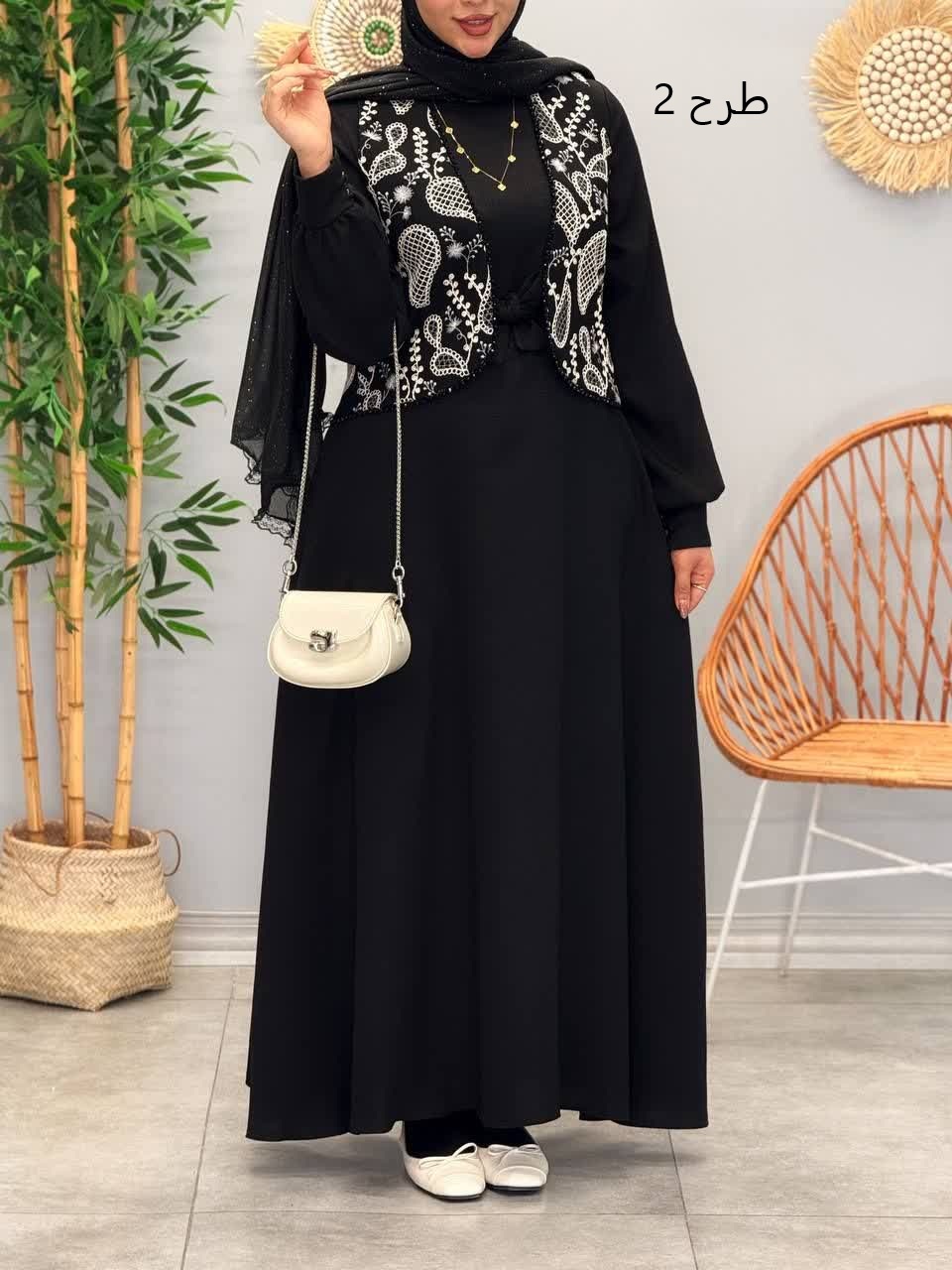 3258-ست جلیقه و پیراهن شهرزاد