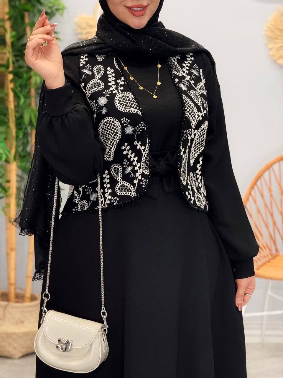 3258-ست جلیقه و پیراهن شهرزاد