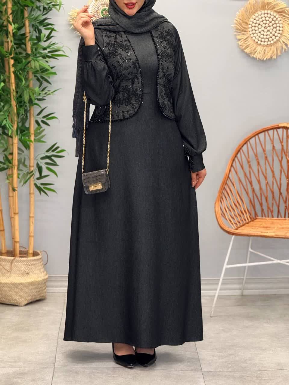 3261-ست جلیقه و پیراهن نازلی