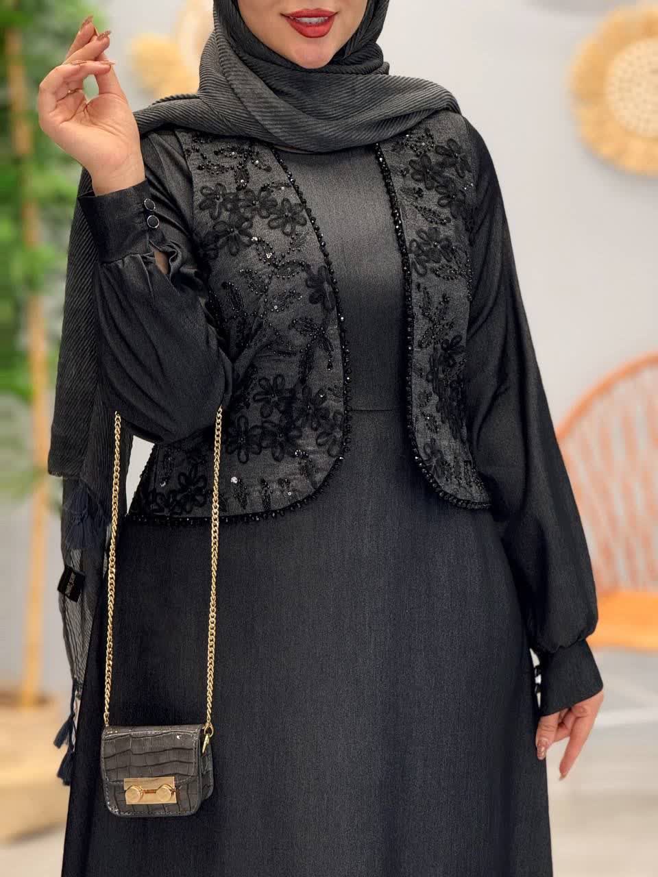 3261-ست جلیقه و پیراهن نازلی