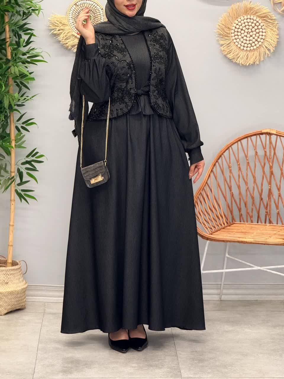 3261-ست جلیقه و پیراهن نازلی