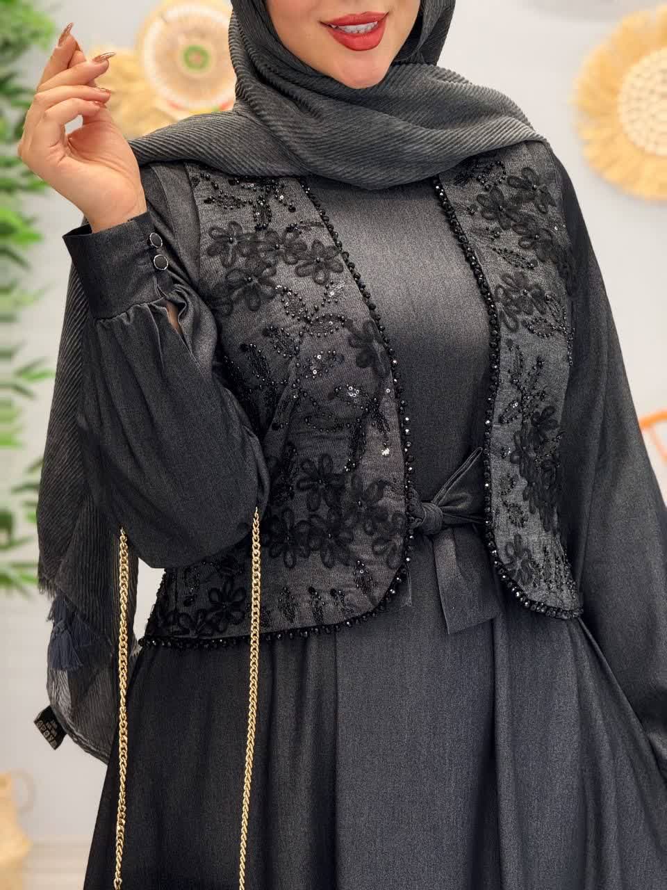 3261-ست جلیقه و پیراهن نازلی