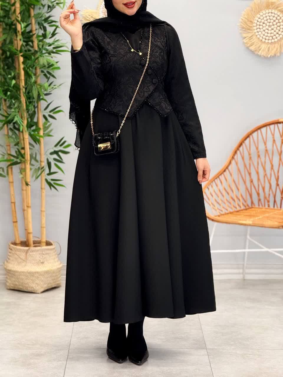 3266-کت و سارافون مزونی مروارید (ویژه محرم)